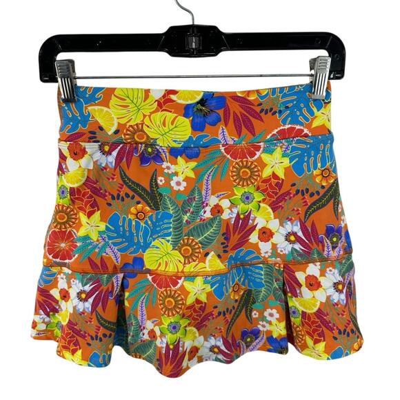 Dona Jo Athletic Skort Floral Artsy Size Small Art to Wear Athletic - Picture 2 of 11